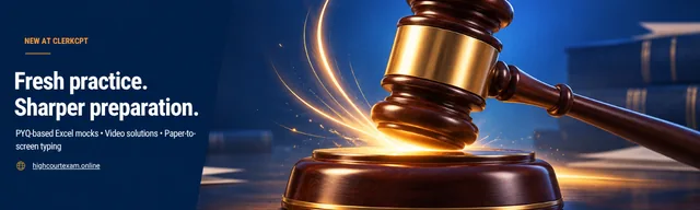 Illustrated gavel striking its base